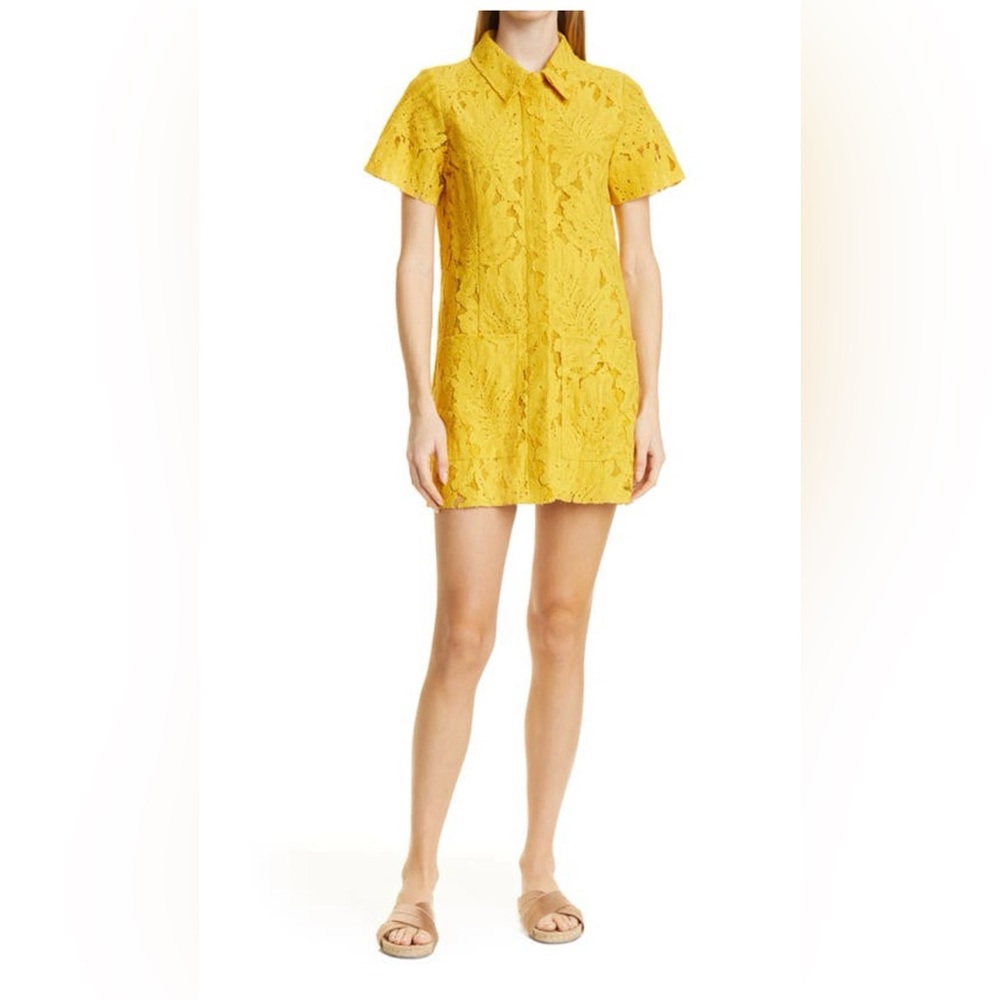 Ted Baker Sunny Yellow Lace dress with pockets
